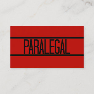 Paralegal Red Affärskort Visitkort