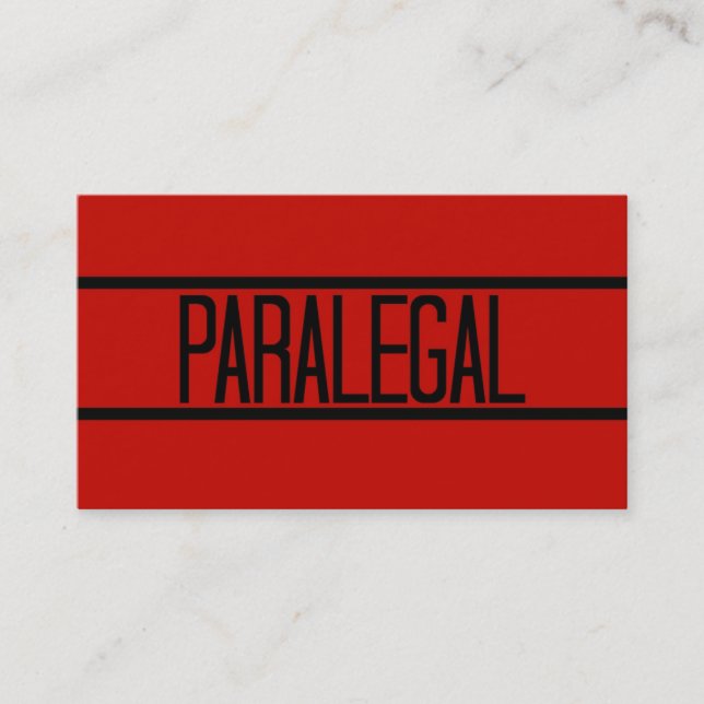 Paralegal Red Affärskort Visitkort (Framsida)