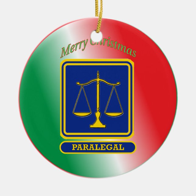 Paralegal Shield Julgransprydnad Keramik (Framsidan)