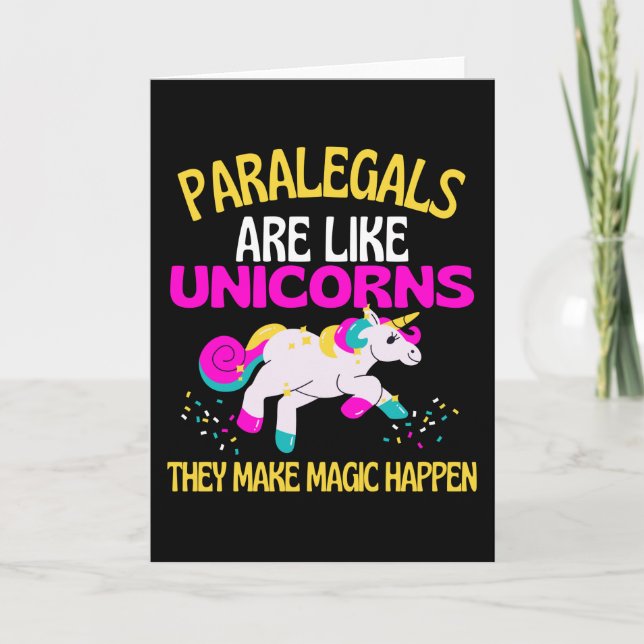 Paralegal Unicorn, Magic Unicorn Lawyer Kort (Framsida)