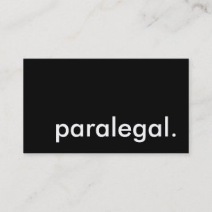Paralegal. Visitkort