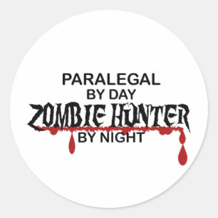 Paralegal Zombie Hunter Runt Klistermärke