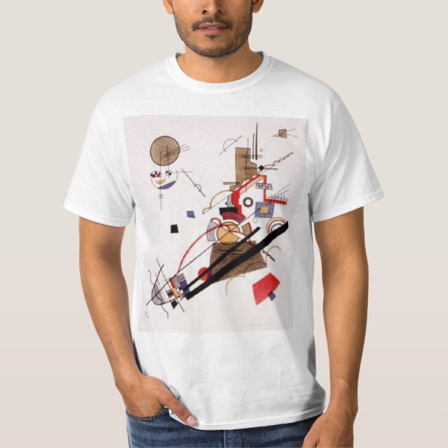 Parallel Diagonals Wassily Kandinsky T Shirt (Framsida)