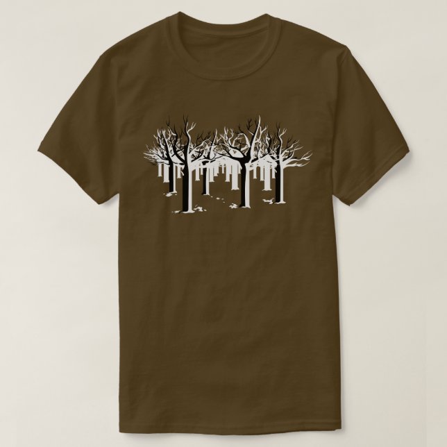 Parallel Forest Black and White Edition T Shirt (Design framsida)