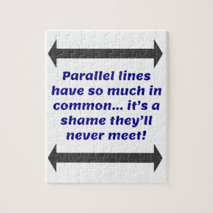 Parallel linjer har så mycket gemensamt. pussel