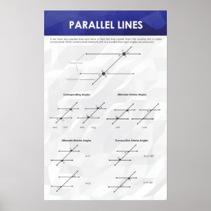 Parallel Linjer - Matematik Poster