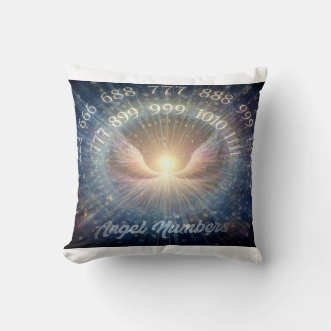 Parallel Realms Angel Number Pillow Kudde (Framsida)