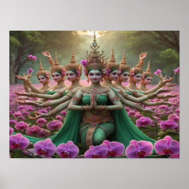 Parallel Realms Durga Goddess Poster (Framsidan)