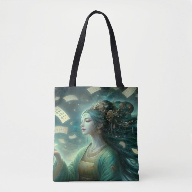 Parallel Realms Goddes Tarot Card Totebag Tygkasse (Framsida)
