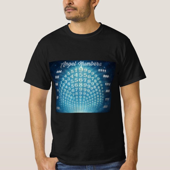 Parallel Realms Manar t shirt. Angel Numbers T Shirt (Framsida)