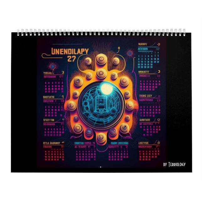 Parallell enhetlig valfri årskalender kalender (Omslag)