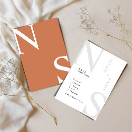 Parallell minimalistisk och Elegant fet Initialer OSA Kort
