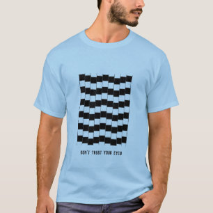Parallellen fodrar geometrisk-optisk illusion t shirt