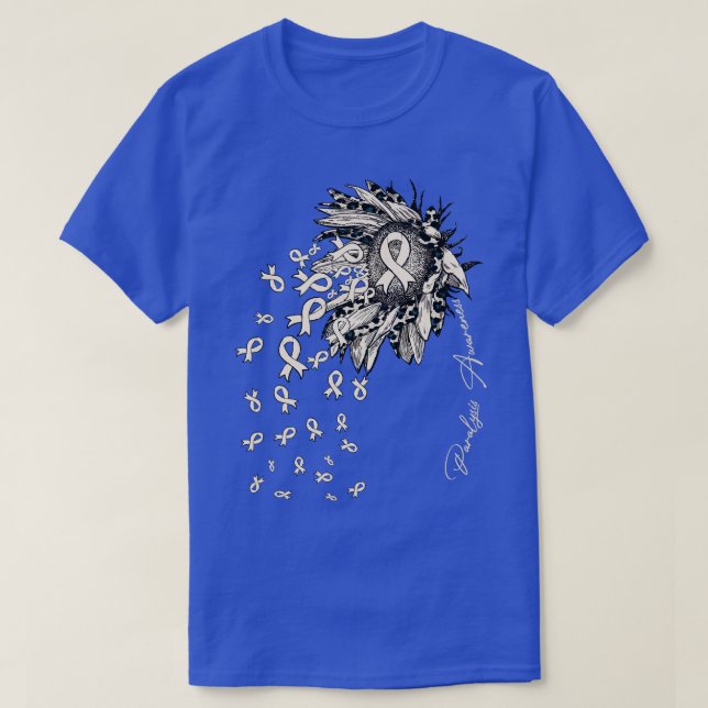 Paralysis Awareness Solrosbonblommor faller T Shirt (Design framsida)