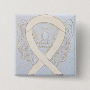 Paralysmedvetandegrad Ribbon Angel Anpassningsbar  Knapp