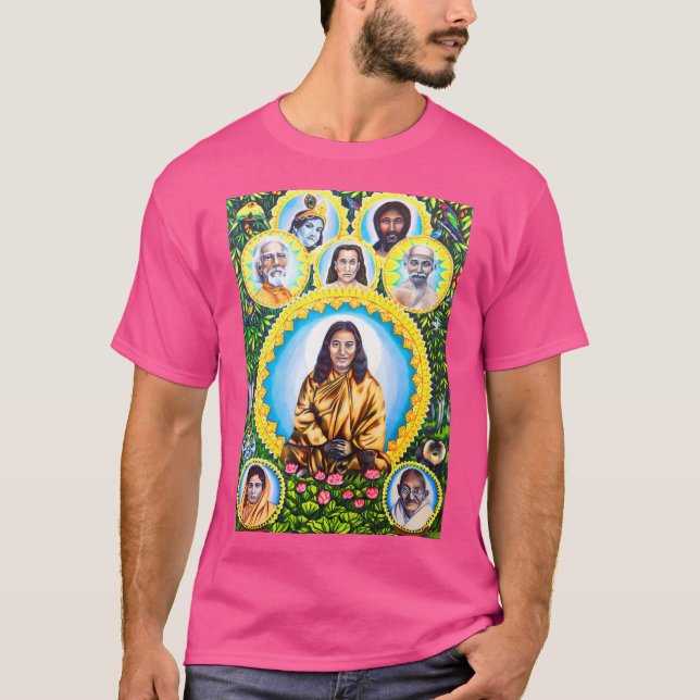 Paramahansa Yogananda och Masters Jah Sunny Arts I T Shirt (Framsida)