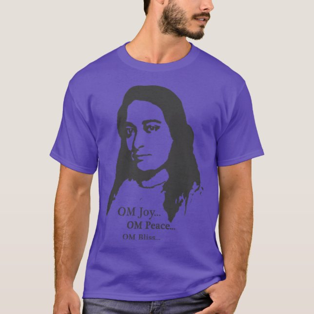 Paramahansa Yogananda OM Glädje T Shirt (Framsida)