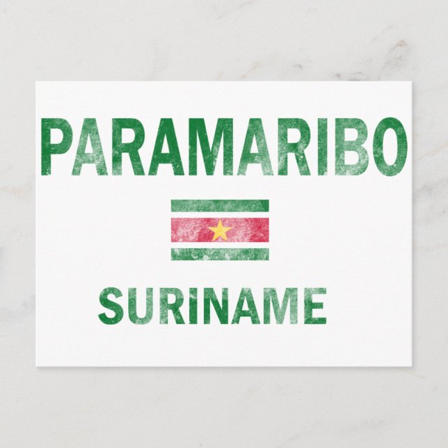Paramaribo Surinam Designgrejor Vykort (Framsida)