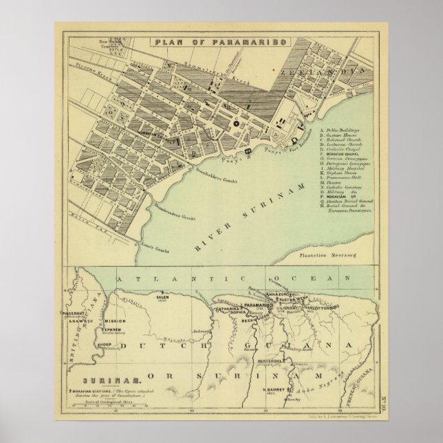 Paramaribo Surinam Poster (Framsidan)