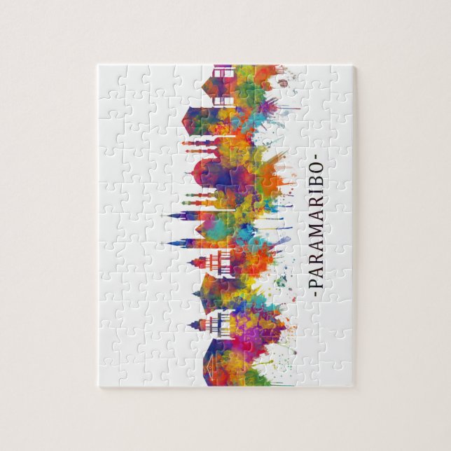 Paramaribo Suriname Skyline Pussel (Vertikal)