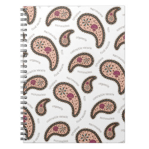 Paramecia Paisley Anpassningsbar biologi Vit Anteckningsbok