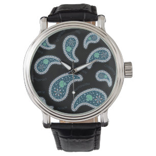 Paramecia Paisley Protozoan Biology Science Black Armbandsur