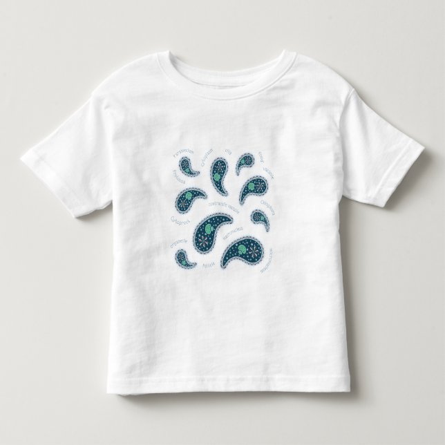 Paramecia Paisley Protozoan Biology Science Light T Shirt (Framsida)