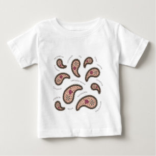 Paramecia Paisley Protozoan Biology Science Toddle T Shirt