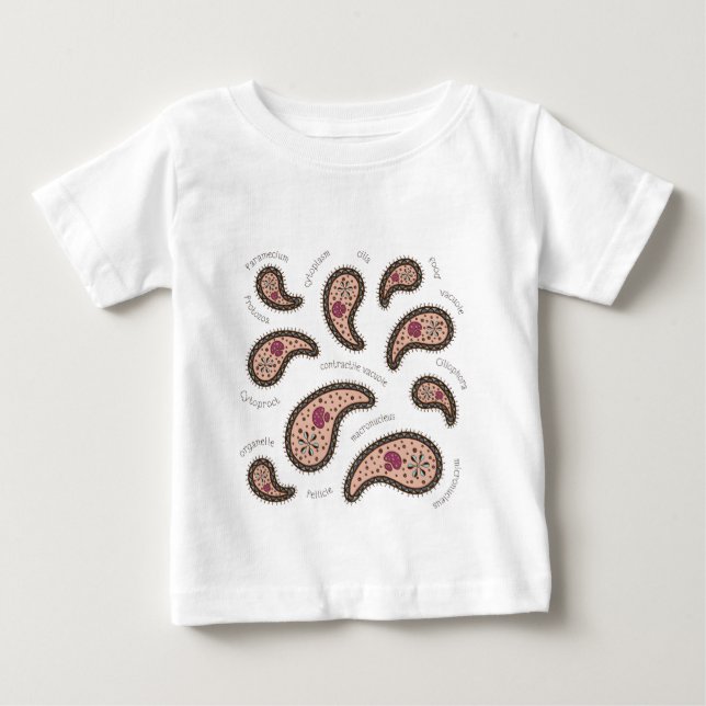 Paramecia Paisley Protozoan Biology Science Toddle T Shirt (Framsida)