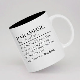 Paramedic Definition Mug Personalized Medical Gift Två-Tonad Mugg