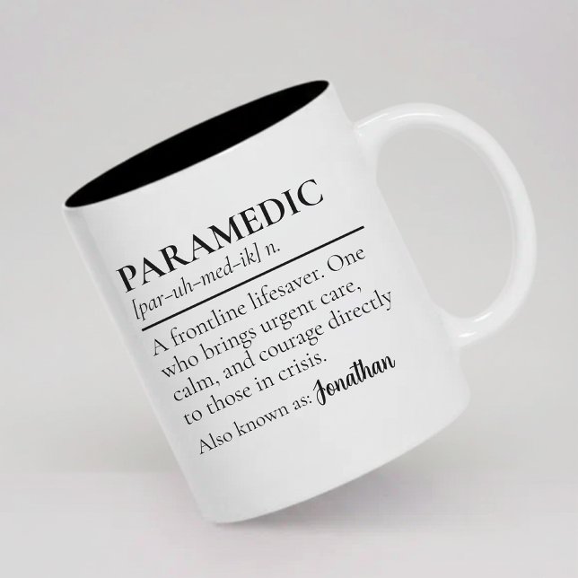 Paramedic Definition Mug Personalized Medical Gift Två-Tonad Mugg (Personalized Paramedic Mug Health Professional Gift, Paramedic Definition Coffee Mug Thank You Gift)