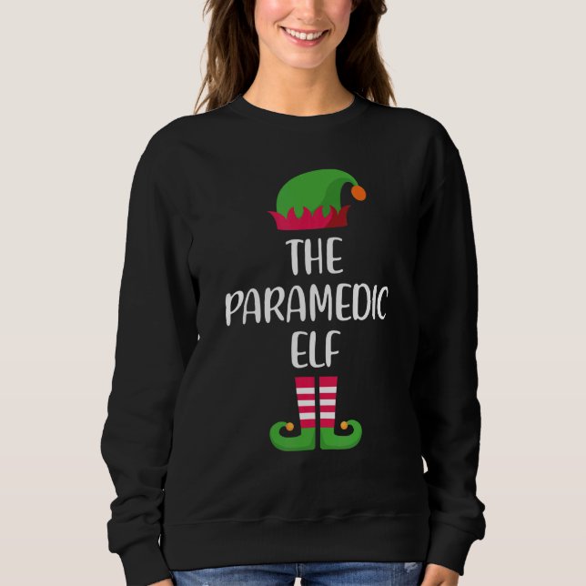 Paramedic Elf Family Matching Group Christmas Paja T Shirt (Framsida)