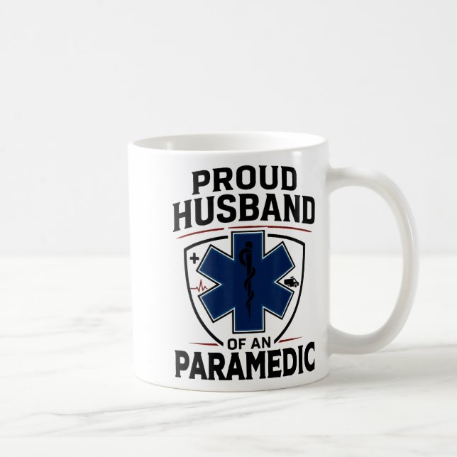 Paramedic Husband Proud Husband Of An Paramedic  Kaffemugg (Höger)