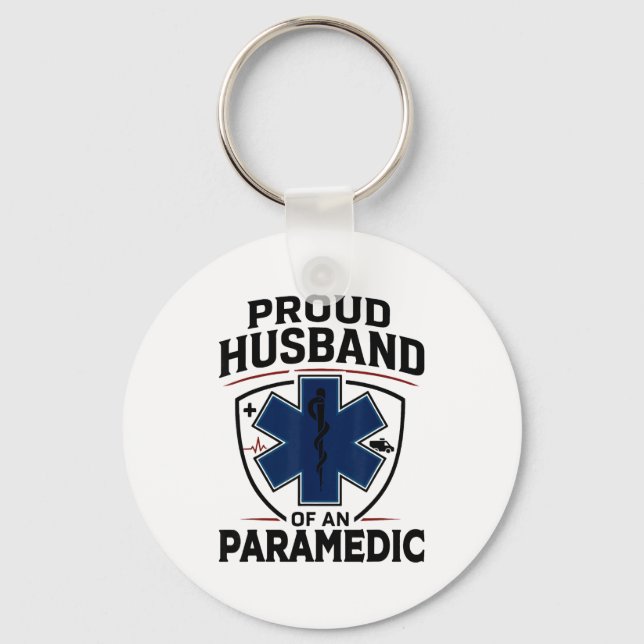 Paramedic Husband Proud Husband Of An Paramedic  Nyckelring (Framsida)
