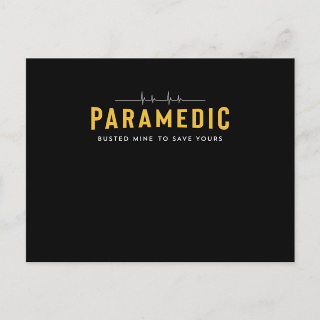 Paramedic School Graduation Gift For Paramedic Bus Vykort (Framsida)