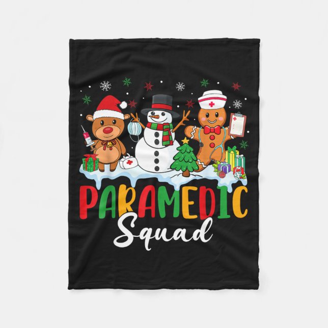 Paramedic Squad Reindeer Snowman Gingerbread Chris Fleecefilt (Framsidan)