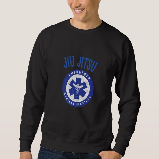 Paramedicens Jiu Jitsu för första insatspersonal Lång Ärmad Tröja (Framsida)