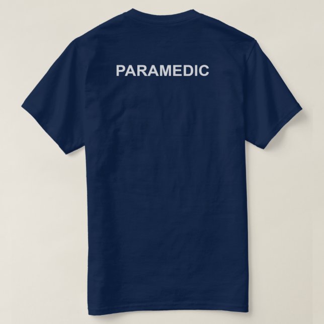 Paramedicinsk T-tröja T-shirt (Design baksida)