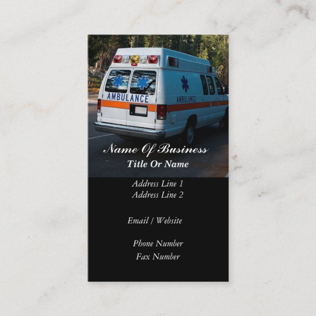 Paramedicinsk visitkort (Framsida)