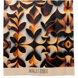 Parametriska 3D-blommor Guld Modern Mosaic Mönster