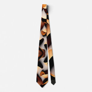 Parametriska 3D-blommor Guld Modern Mosaic Mönster Slips