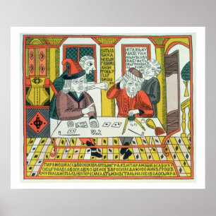 Paramoshka och Savoska (träsnitttrycket) Poster