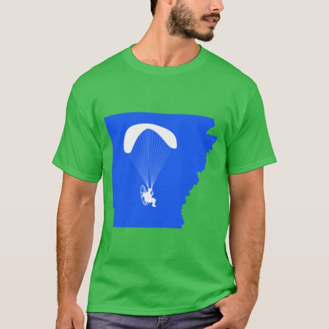 Paramotor Arkansas blue T Shirt (Framsida)