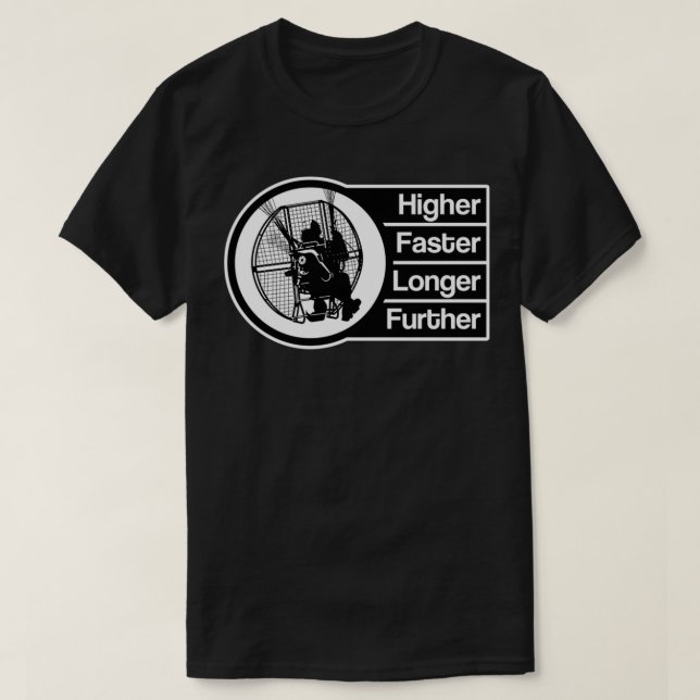 Paramotor Högre, snabbare, längre kraftigare T Shirt (Design framsida)