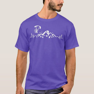 Paramotor Mountains Heartbeat Paraglider Paraglidi T Shirt