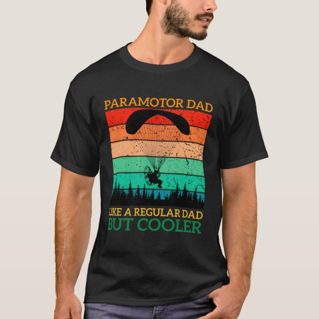 Paramotor Pappa Paramotor Powered Paraglider Parag T Shirt (Framsida)