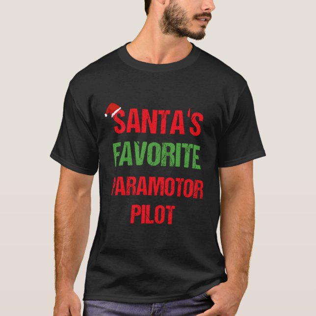 Paramotor Pilot Funny Pajama julklapp T Shirt (Framsida)