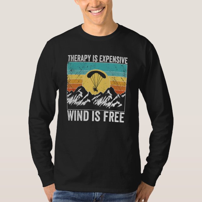Paramotor Pilot Therapy is expensive Paramotoring T Shirt (Framsida)