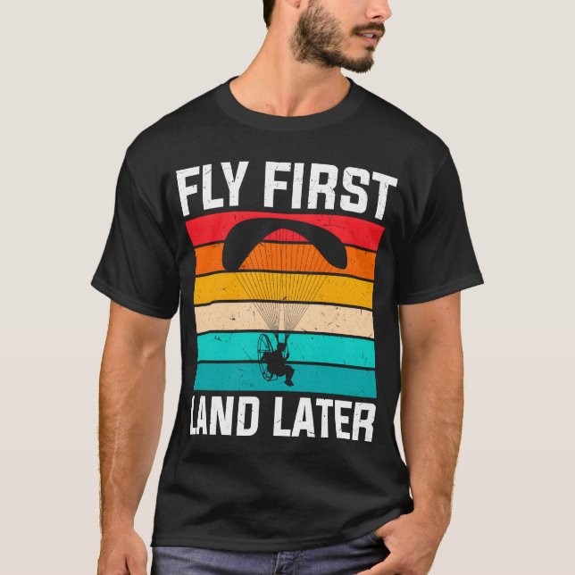 Paramotoring Festival Show Pilot Paramotor Engine  T Shirt (Framsida)
