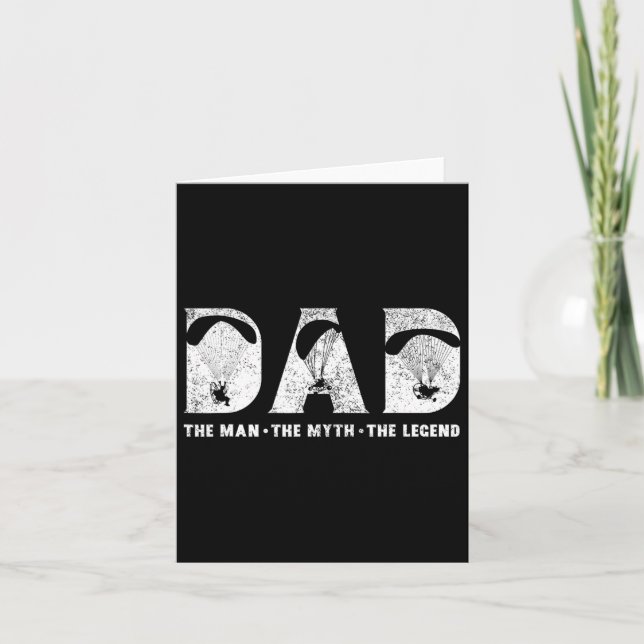 Paramotoring Pappa Mannen Myten Legenden Fader Kort (Framsida)